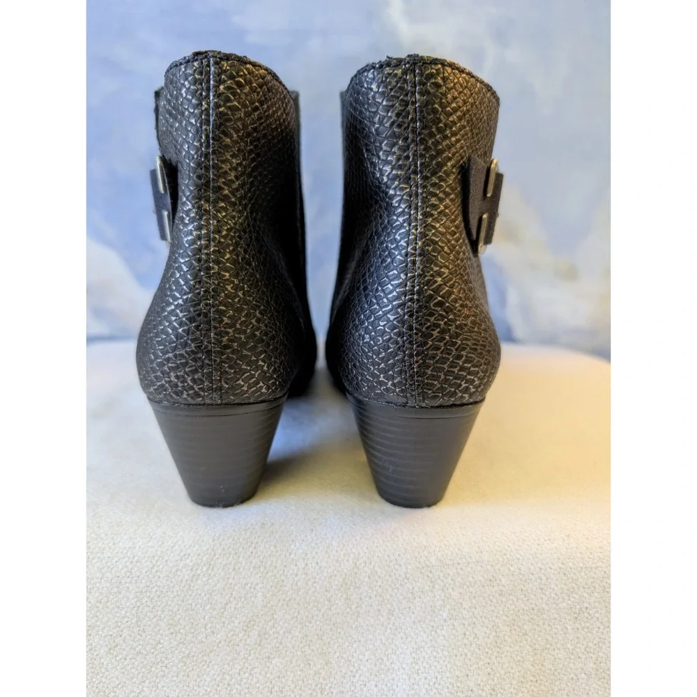 NEW! Rieker 36  'Sarah' Lined Snakeskin &Suede Ankle Bootie Zip-Front